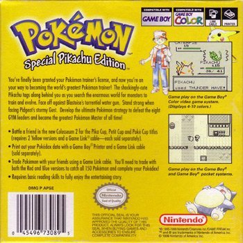 Gameboy Color Pokemon Yellow