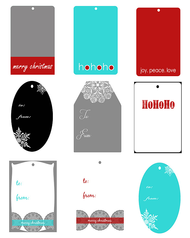 Gift Tags Templates Free