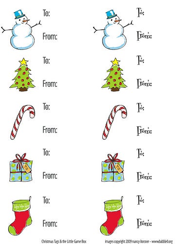 Gift Tags Templates Free