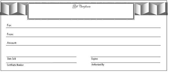 Gifts Certificates Templates