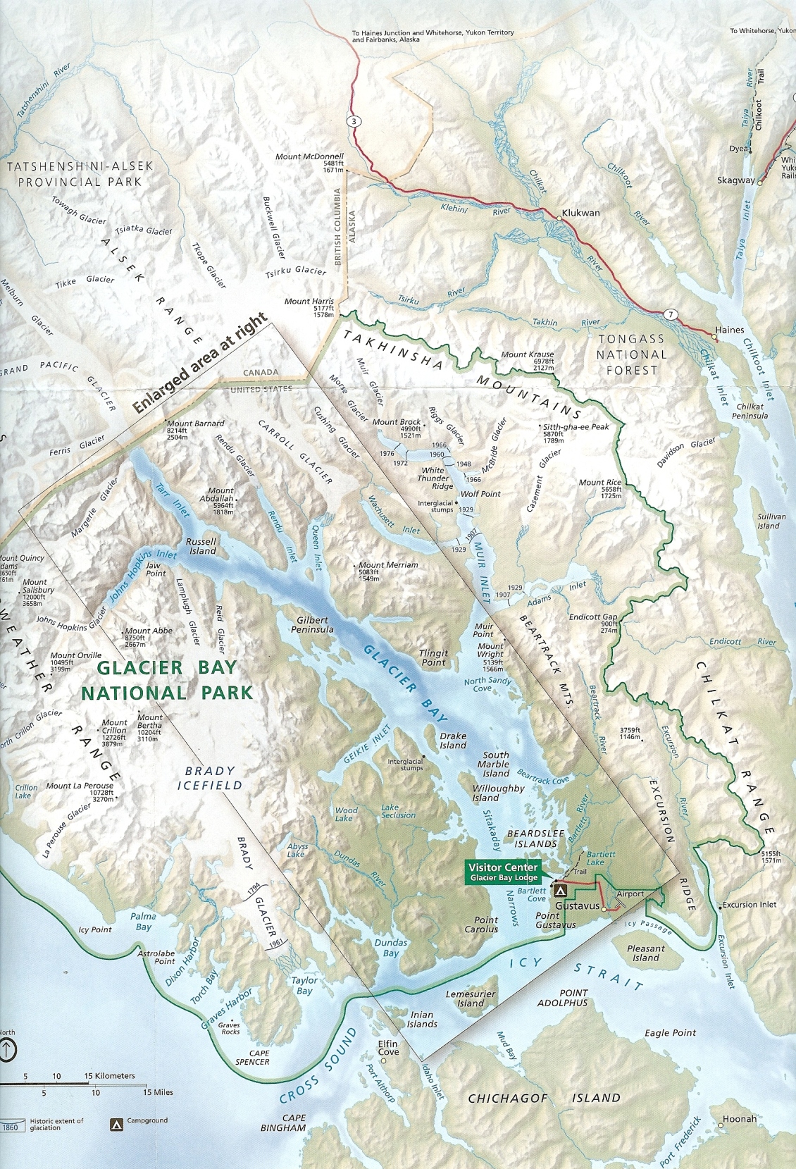 Glacier Bay National Park Map