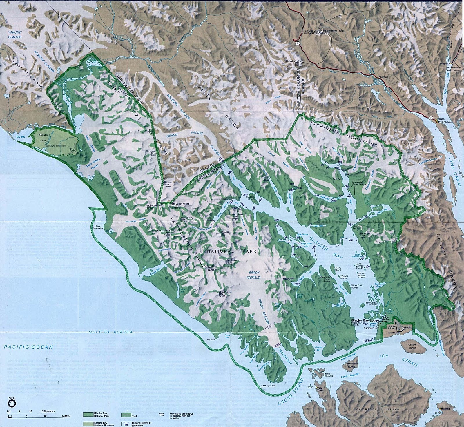 Glacier Bay National Park Map