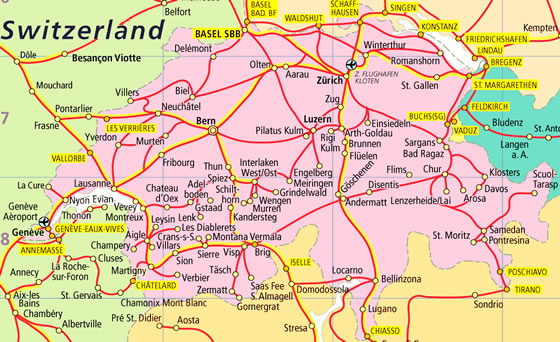 Glacier Express Map Route