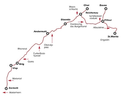 Glacier Express Route