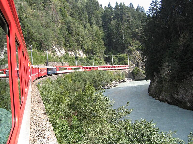 Glacier Express Switzerland Map