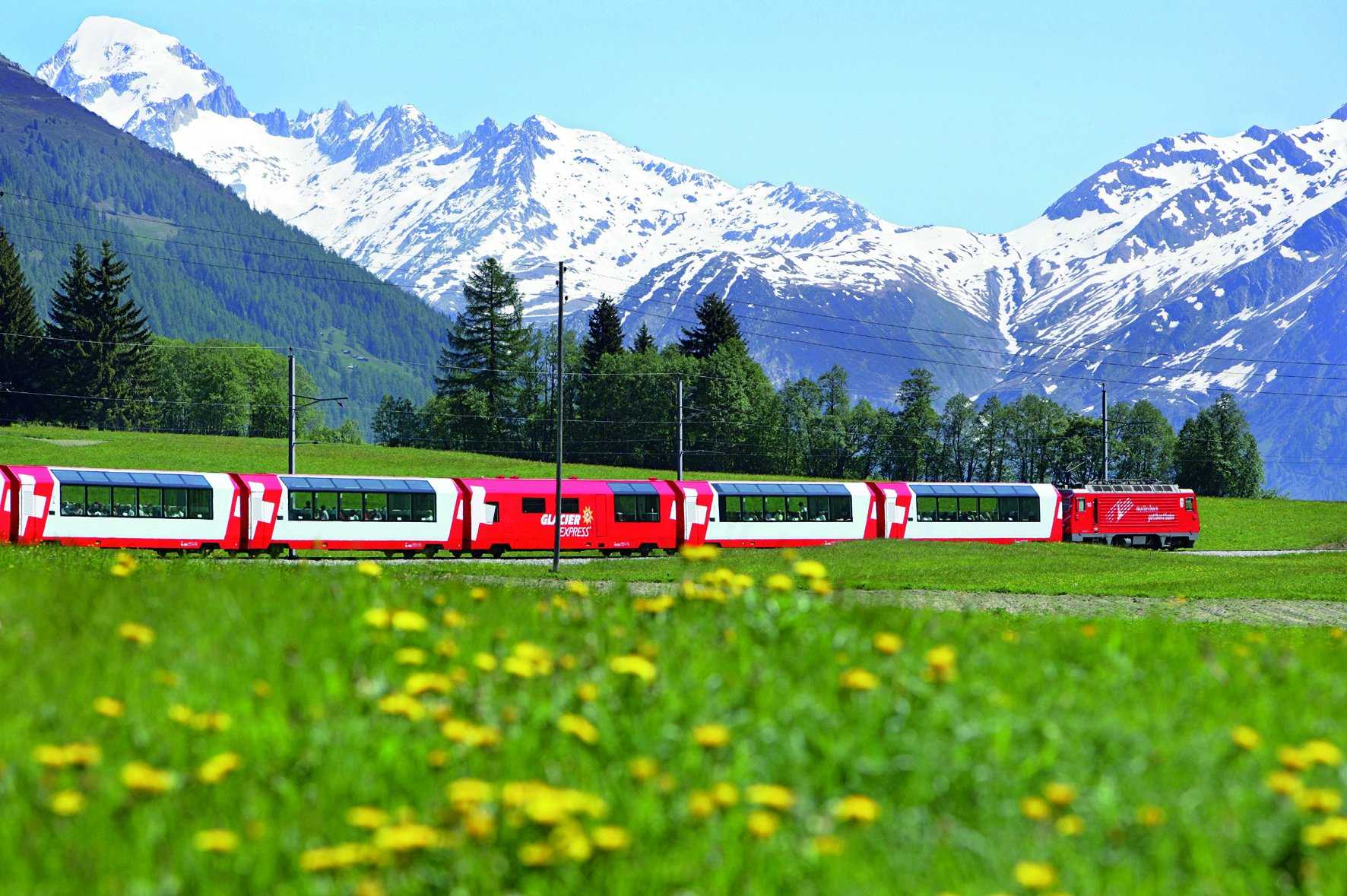 Glacier Express Train From Zermatt To St Moritz