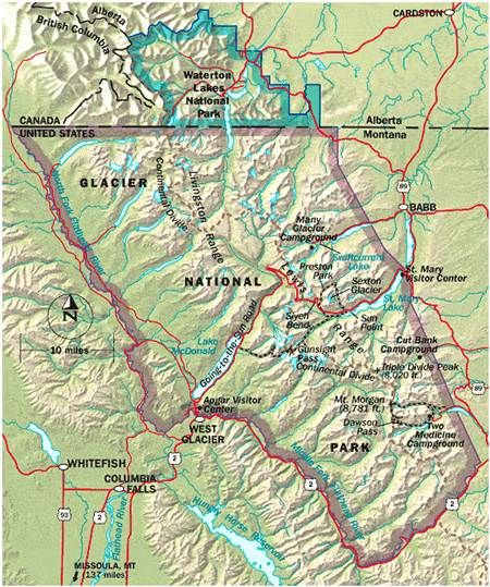 Glacier National Park Map