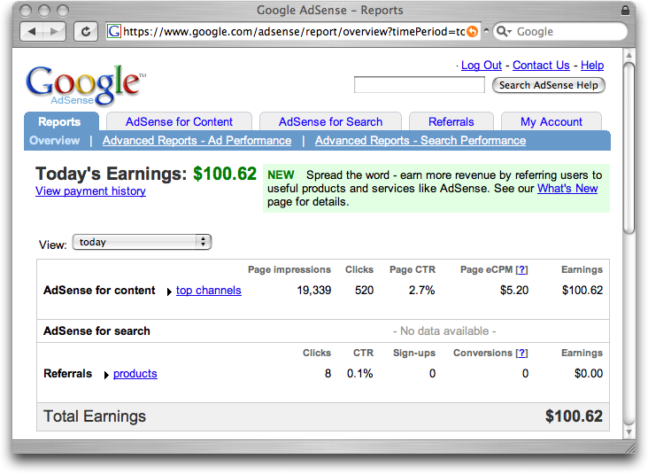 Google Adsense Ads Sizes