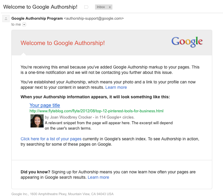 Google Authorship For Business