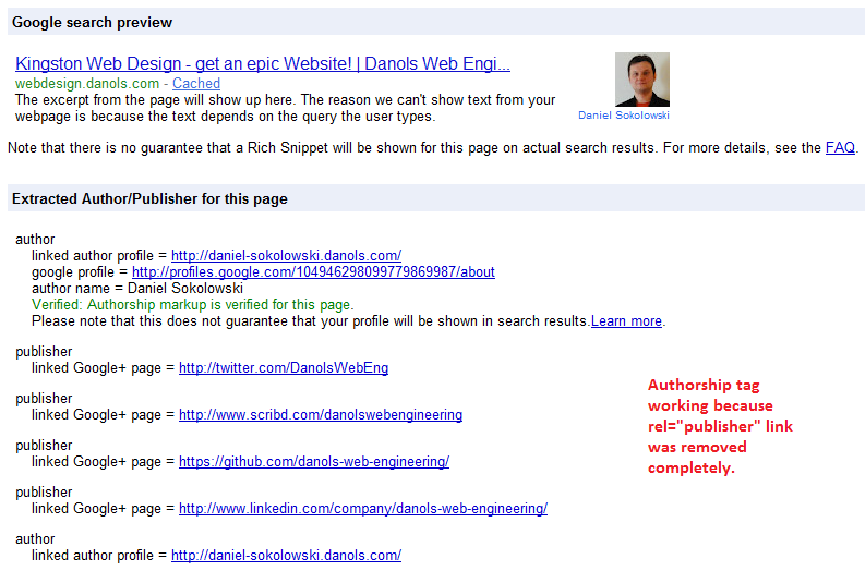 Google Authorship Tag