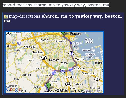 Google Directions Html Code