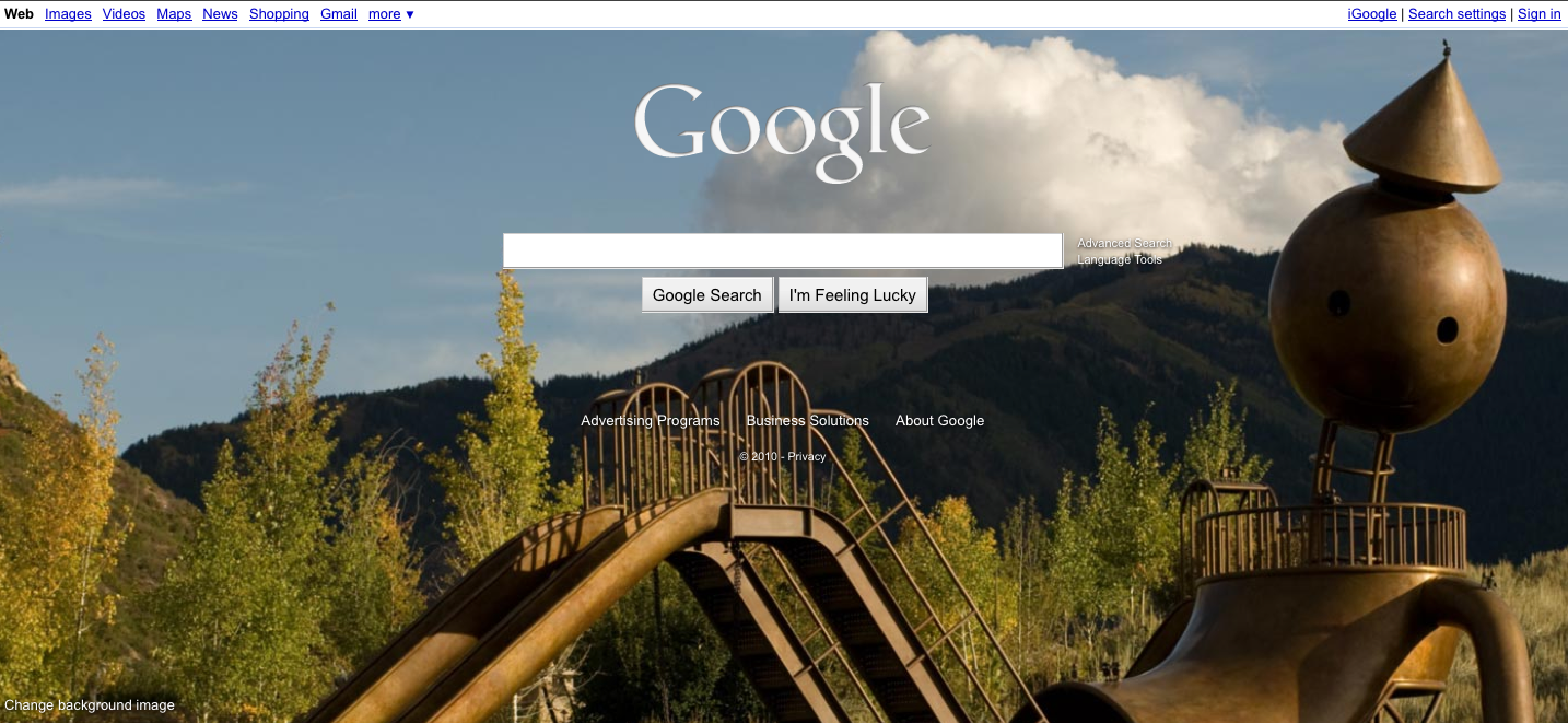 Google Homepage Backgrounds