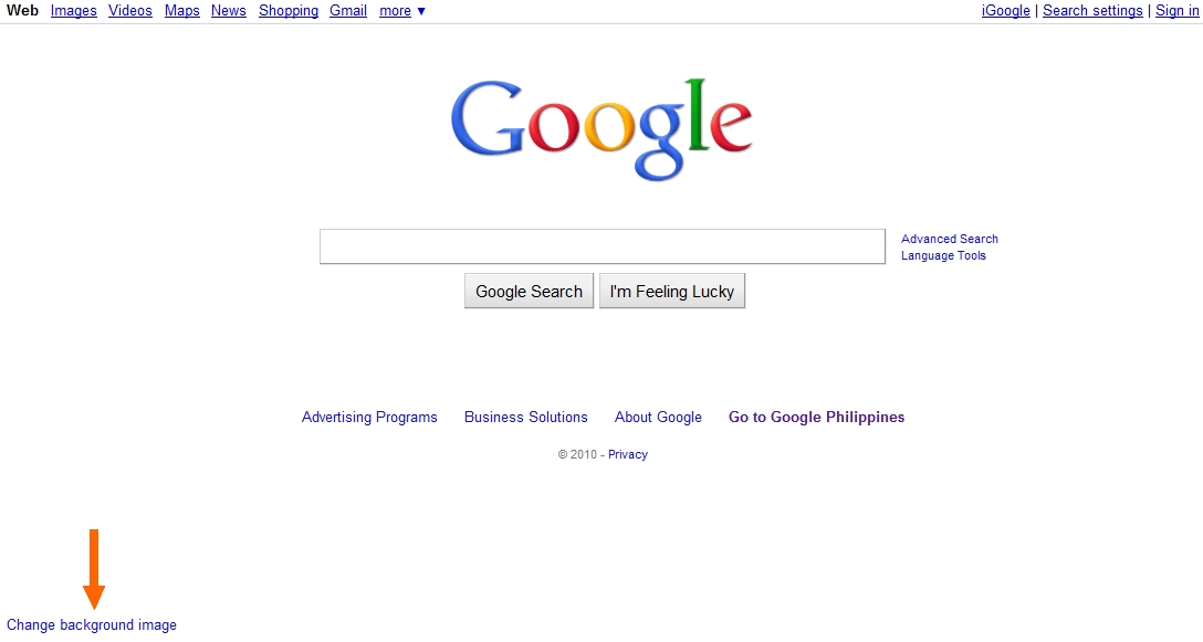 Google Homepage Backgrounds