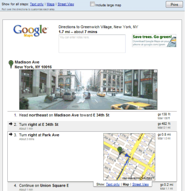 Google Maps Directions Html