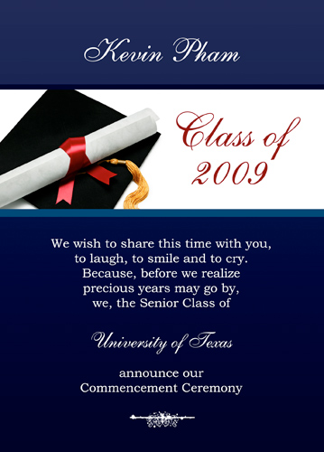 Graduation Announcement Examples