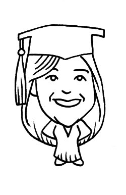 Graduation Cap And Gown Cartoon