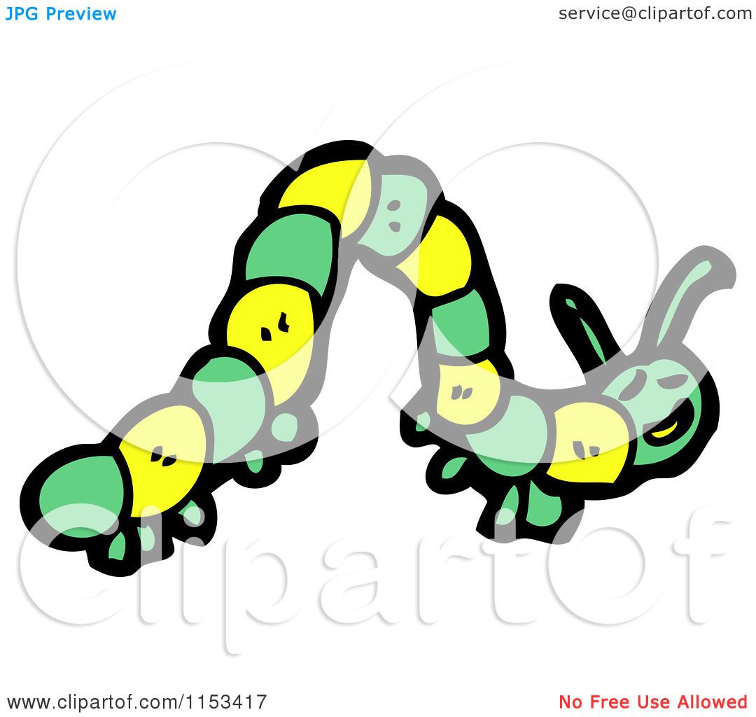 Green Caterpillar Cartoon