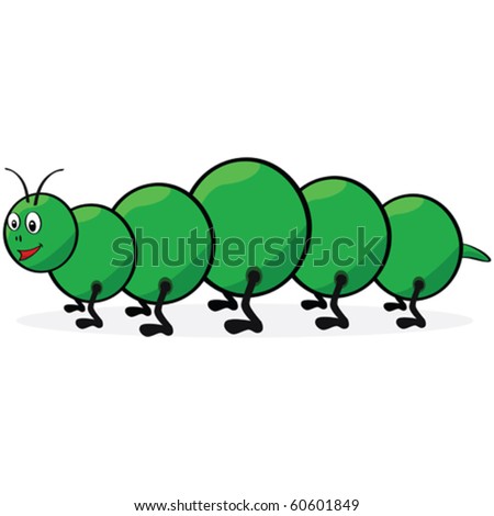 Green Caterpillar Cartoon