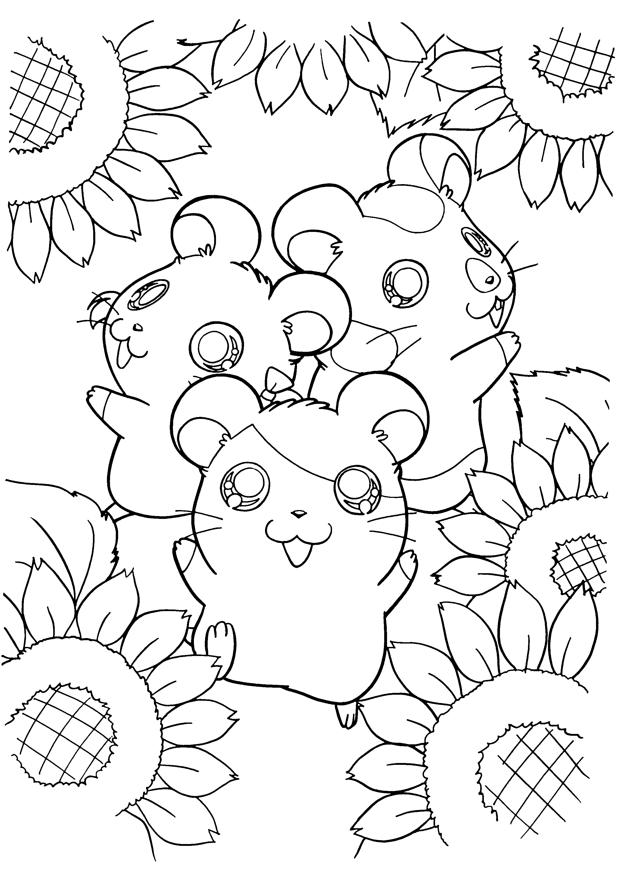 Hamtaro Coloring Pages