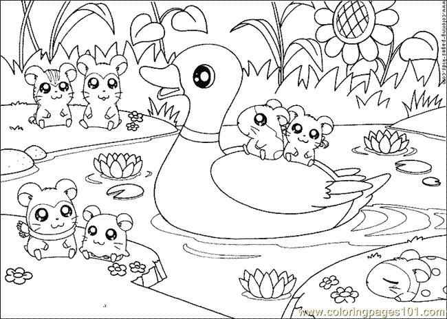 Hamtaro Coloring Pages