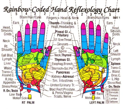 Hands Pressure Points Chart