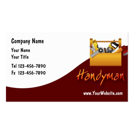 Handyman Business Cards Templates Free