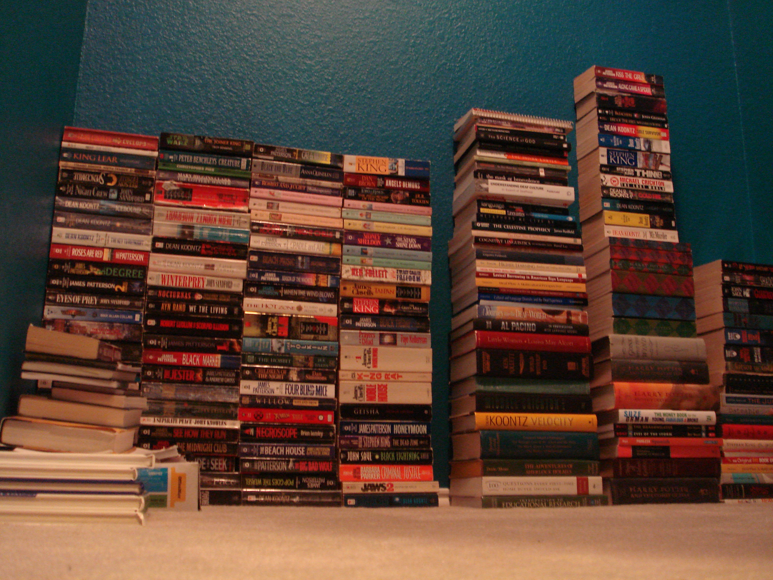 Harry Potter Books Stacked