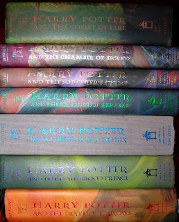 Harry Potter Books Stacked