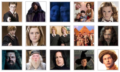 Harry Potter Characters Names