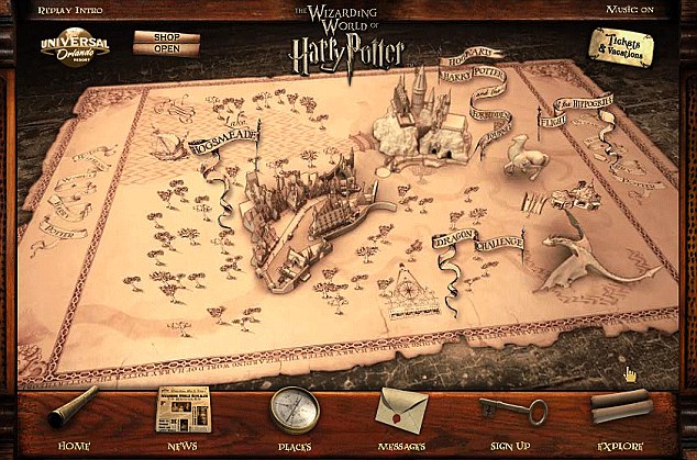 Harry Potter World Uk Map