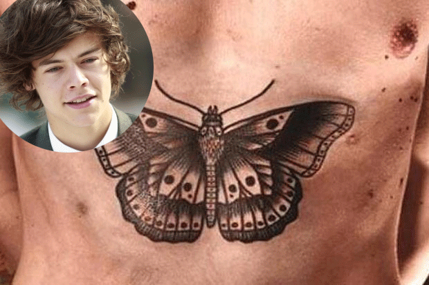 Harry Styles Tattoo Butterfly Real