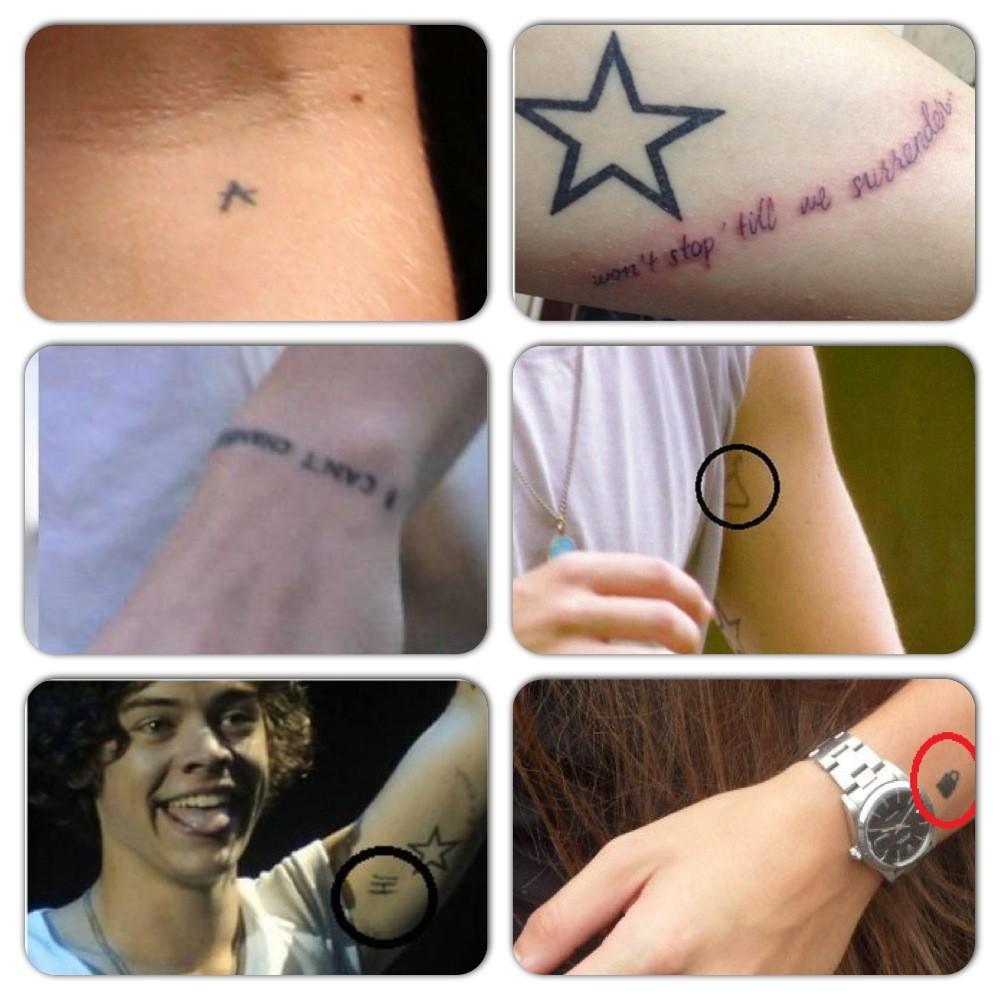 Harry Styles Tattoo List