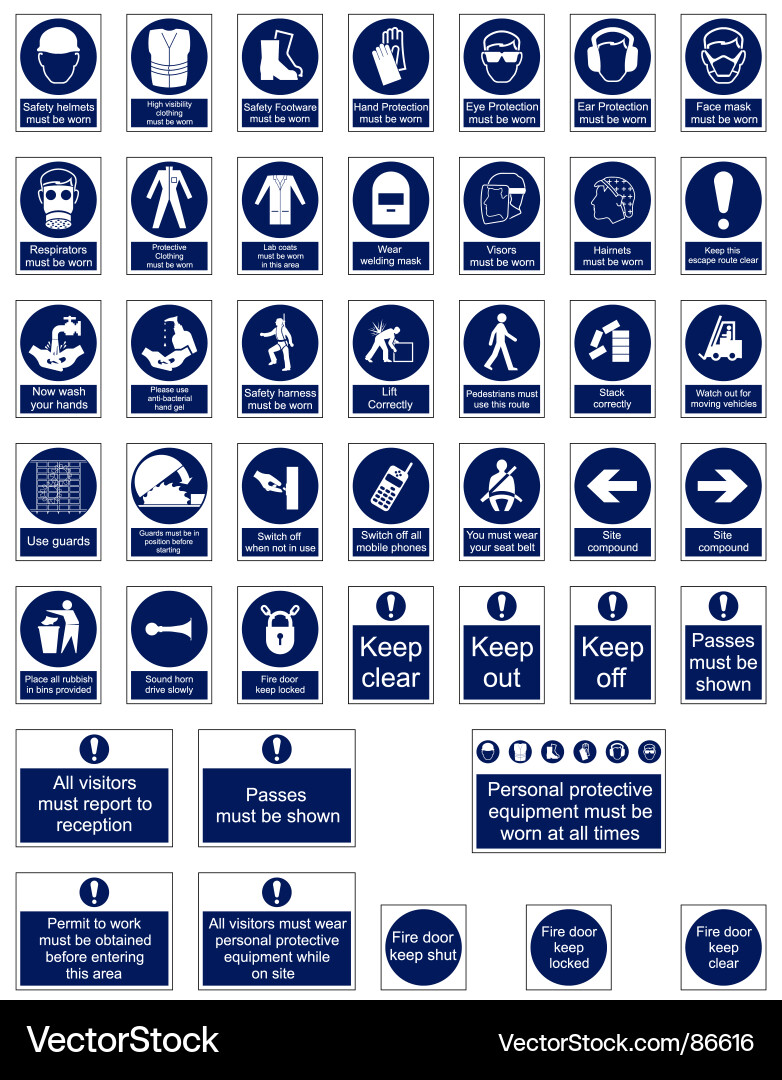 Health And Safety Signs And Symbols Meanings