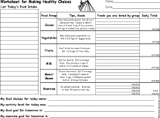 Healthy Diet Pyramid Worksheet