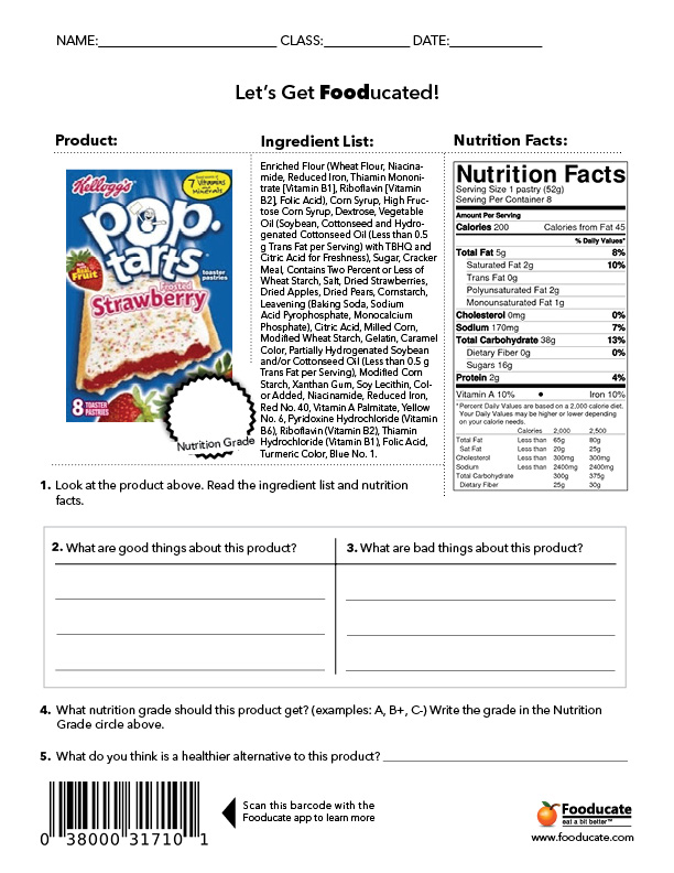 Healthy Eating For Children Worksheets