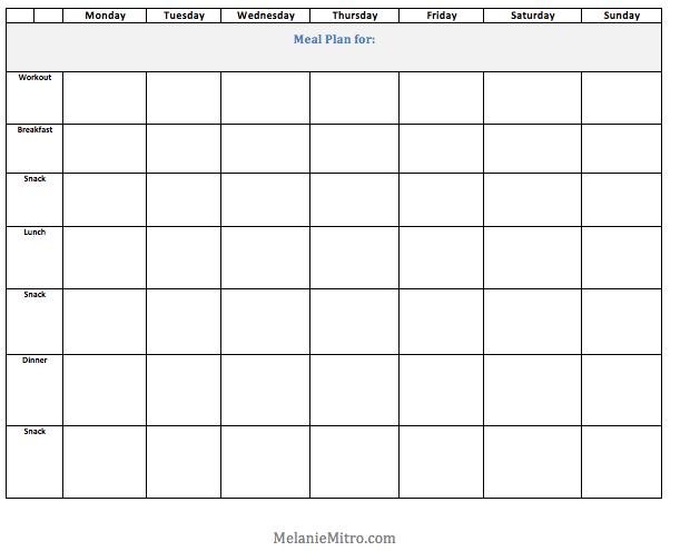 Healthy Eating Planner Template