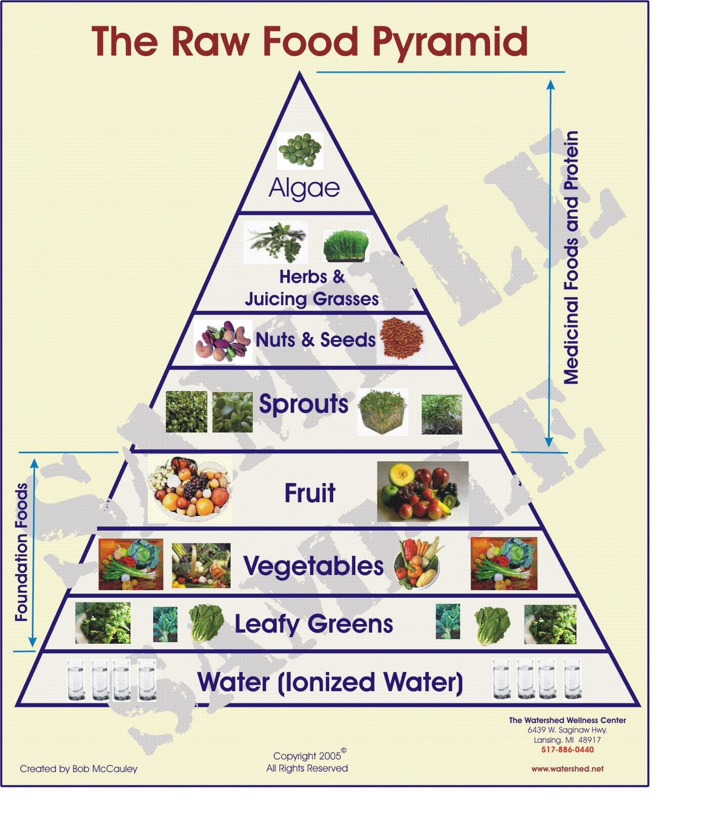 Healthy Living Pyramid Poster