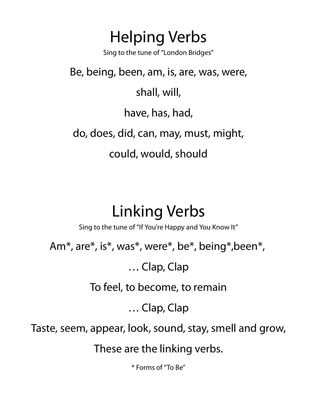 Helping Verbs