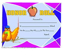 High Honor Roll Certificate Templates