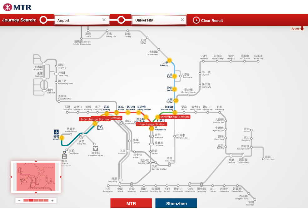 Hk Mtr Route