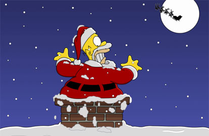 Homer Simpson Christmas Card