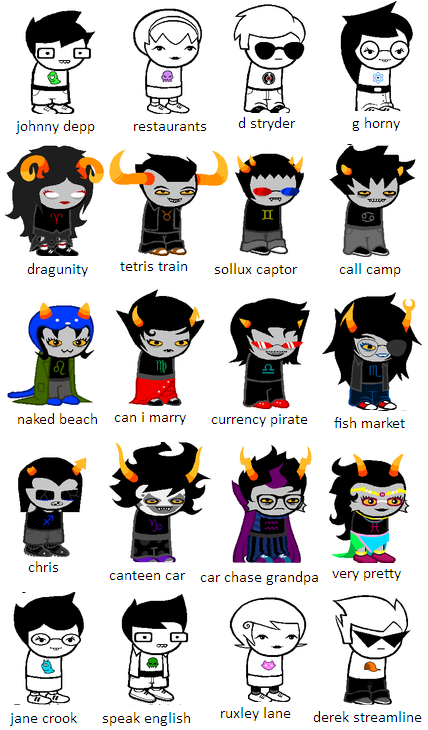 Homestuck Characters List