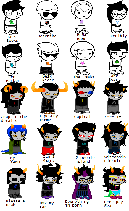 Homestuck Characters Trolls