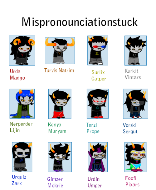 Homestuck Trolls Symbols