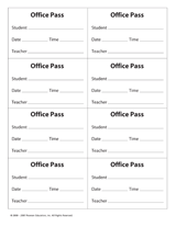 Homework Pass Printable