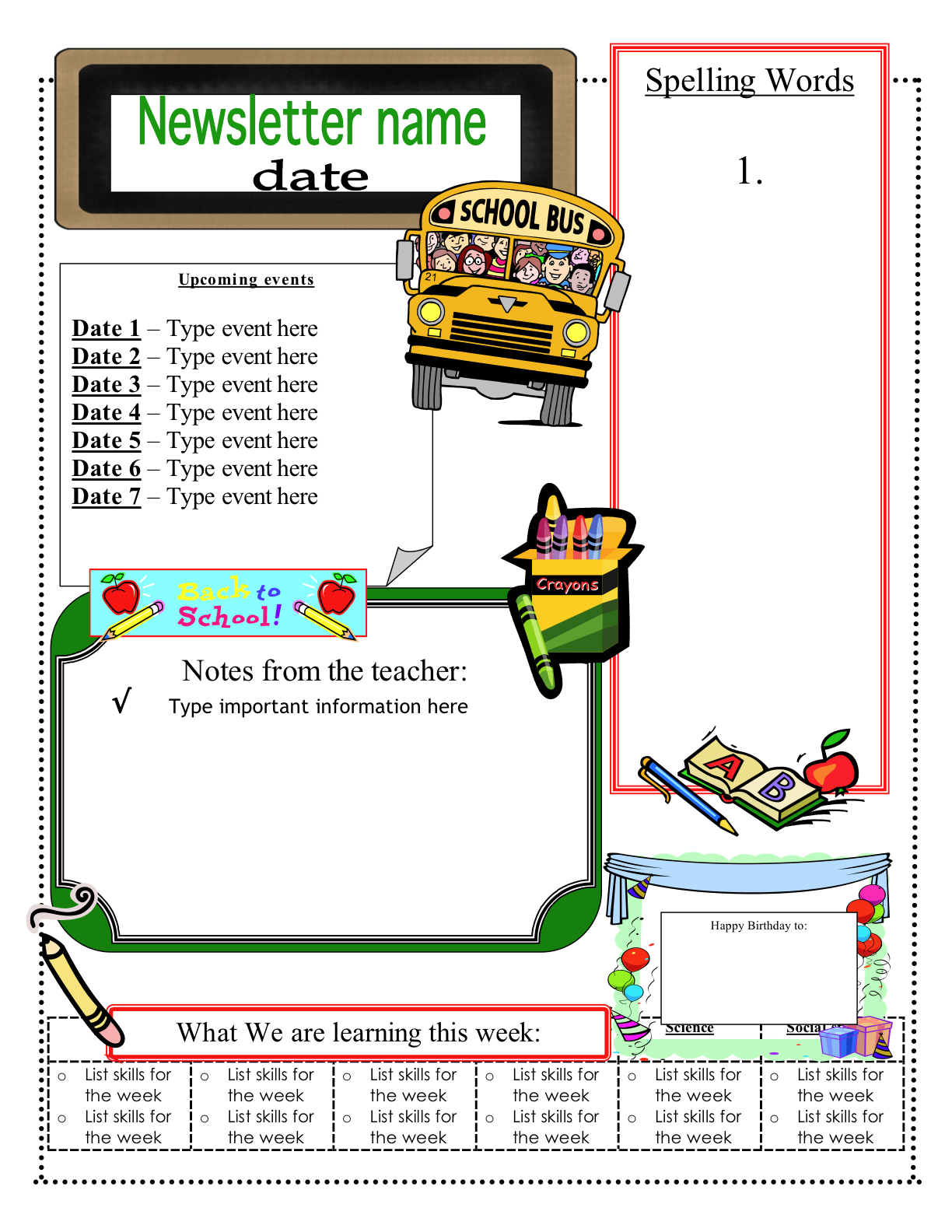 Homework Pass Template