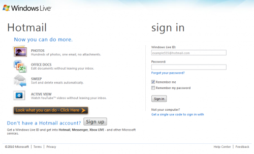 Hotmail Sign Up