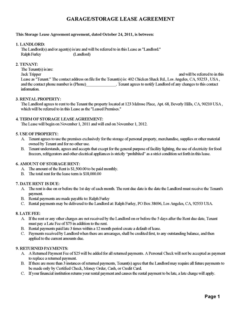 House Rental Agreement Format Doc