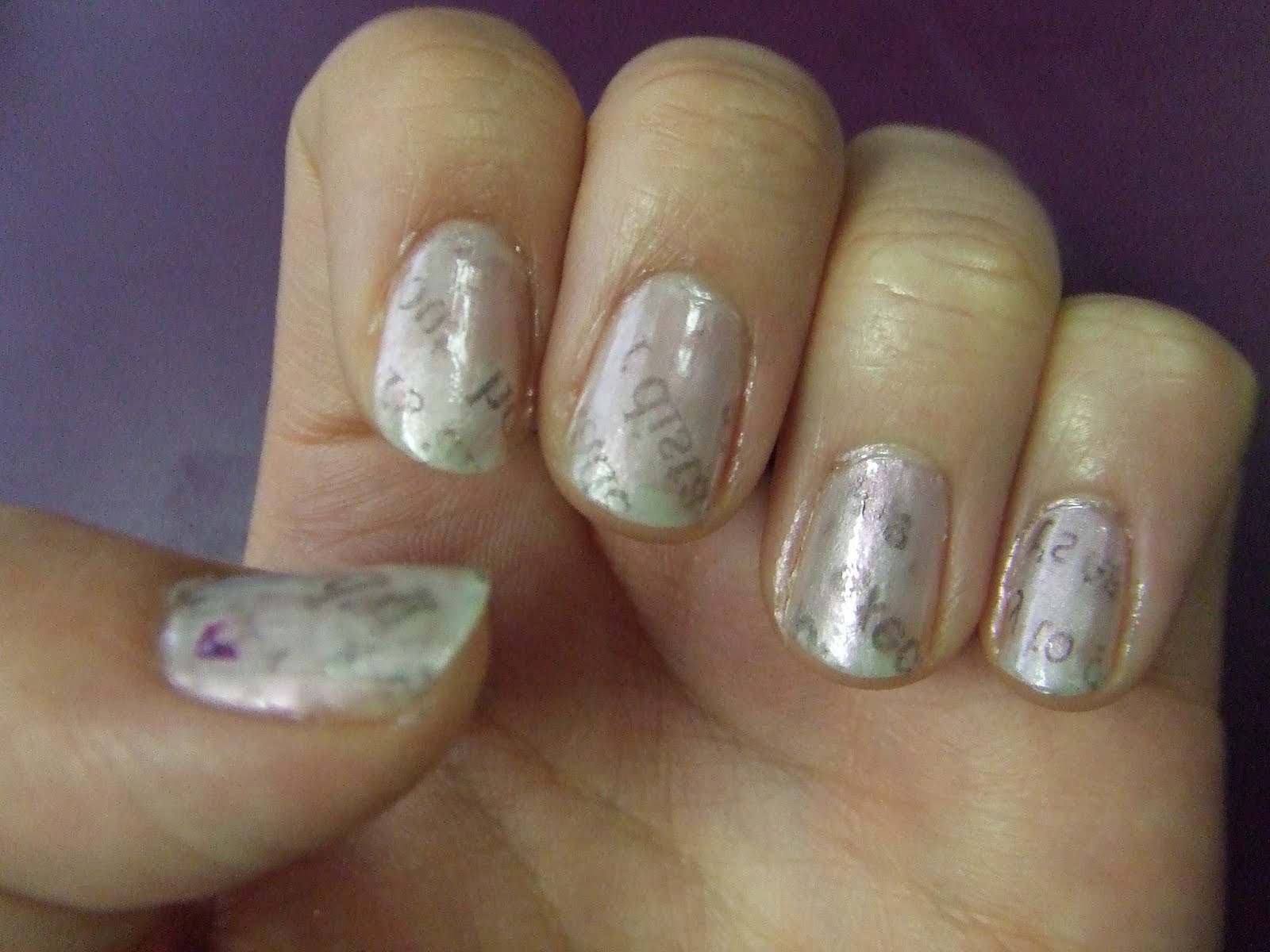 How To Do Newspaper Nails With Magazine