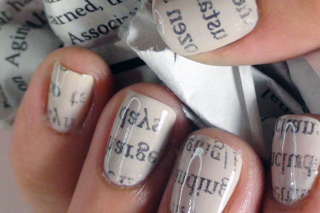 How To Do Newspaper Nails With Magazine